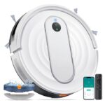 Laresar P10-8000PA-ULTRA-MINCE-AUTO - Aspirateur robot laveur avec station, 8000 Pa, 2600 mAh