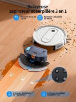 Laresar P10-8000PA-ULTRA-MINCE-AUTO - Aspirateur robot laveur avec station, 8000 Pa, 2600 mAh – Image 3