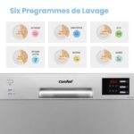 Comfee CDWTT602ESD - Lave-vaisselle pose libre 55 cm, 6 couverts, 47 dB(A), classe D – Image 4
