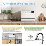 Comfee CDWTT602EWD - Lave-vaisselle pose libre 55 cm, 6 couverts, 47 dB(A), classe D – Image 6