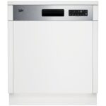 Beko BDSN28530X - Lave-vaisselle semi-intégrable 60 cm, 15 couverts, 45 dB(A), classe D