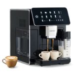 Costway Buse Mousseur à Lait-Moulin - Machine à expresso avec broyeur, 15 bars, 1350 W
