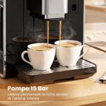 Costway Buse Mousseur à Lait-Moulin - Machine à expresso avec broyeur, 15 bars, 1350 W – Image 3