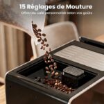 Costway Buse Mousseur à Lait-Moulin - Machine à expresso avec broyeur, 15 bars, 1350 W – Image 4