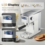 Garvee acier inoxydable - Machine à expresso, 1,4 L, 1450 W – Image 3