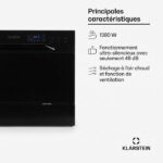Klarstein - Lave-vaisselle pose libre 55 cm, 6 couverts, 49 dB(A), classe A – Image 2