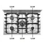 Hendi 225707 - Cuisinière à gaz, 5 feux, 90 cm – Image 2