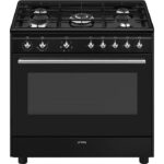 Smeg CX91GMBL - Cuisinière mixte, four 115 L, 90 cm, classe A