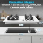 Kichpower 4 Feux Encastrable - Plaque de cuisson gaz, 4 foyers, 58 cm – Image 3