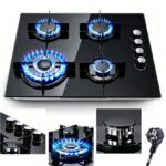 Kichpower encastrable - Plaque de cuisson gaz, 4 foyers, 56 cm
