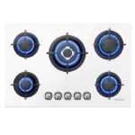 Iseasy 5 Foyers - Plaque de cuisson gaz, 5 foyers, 77 cm