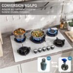 Iseasy 5 Foyers - Plaque de cuisson gaz, 5 foyers, 77 cm – Image 3
