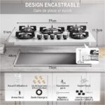 Iseasy 5 Foyers - Plaque de cuisson gaz, 5 foyers, 77 cm – Image 6