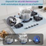 Sndoas 5 Feux Encastrable - Plaque de cuisson gaz, 5 foyers, 70 cm – Image 2