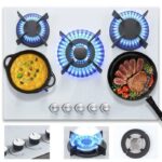 Sndoas 5 Feux Encastrable - Plaque de cuisson gaz, 5 foyers, 70 cm