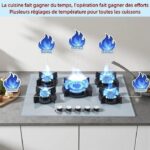 Sndoas 5 Feux Encastrable - Plaque de cuisson gaz, 5 foyers, 70 cm – Image 5