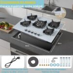 Sndoas 5 Feux Encastrable - Plaque de cuisson gaz, 5 foyers, 70 cm – Image 6