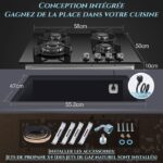 Topstrong 4 Feux Encastrable - Plaque de cuisson gaz, 4 foyers, 58 cm – Image 6