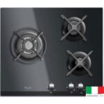 Whirlpool AKT404NB - Plaque de cuisson gaz, 3 foyers, 59 cm