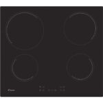 Candy CH64CCB - Plaque vitrocéramique, 4 foyers, 59 cm, 6500 W