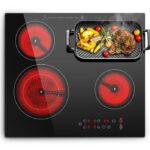 Kichpower 4 Feux - Plaque vitrocéramique, 4 foyers, 59 cm, 6600 W