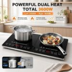 Amzchef 2 Foyers 20 Niveaux - Plaque à induction, 2 foyers, 36 cm, 3500 W – Image 2
