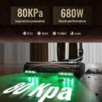 Proscenic PO20 -Sec/Humide- /180AW-SmartSpeed™-70 Min-Tube - Aspirateur balai laveur, 80 000 Pa, 70 min, 59 dB(A) – Image 2