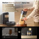 Proscenic QO20 Plus - Aspirateur robot laveur avec station, 18 000 Pa, 3200 mAh, 200 min (7965) – Image 3