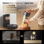 Proscenic QO20 Plus - Aspirateur robot laveur avec station, 18 000 Pa, 3200 mAh, 200 min (0951) – Image 3