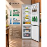 Gedtech GCB262SL - Réfrigérateur combiné, 262 L, classe E – Image 2