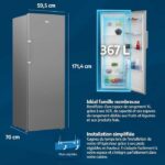 Beko RSSE415K40SN - Réfrigérateur 1 porte, 367 L, classe E – Image 7