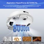 Roborock 2-EN-1 - Aspirateur robot laveur avec station, 8000 Pa – Image 5