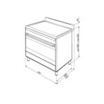 Smeg BG91N2 - Cuisinière à gaz, 5 feux, 89,8 cm – Image 4