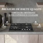 Sndoas 4 feux - Plaque de cuisson gaz, 4 foyers, 58,4 cm – Image 2