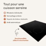 Beldeko 4 Feux 4 Boosters - Plaque à induction, 4 foyers, 59 cm, 7900 W – Image 3
