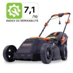 Fuxtec FX-RME38 - Tondeuse électrique, coupe 38 cm, jusqu'à 600 m²