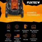 Fuxtec FX-E1RM20-SET - Tondeuse sans fil, coupe 33 cm, jusqu'à 200 m², 40 V – Image 2