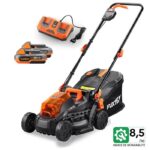 Fuxtec FX-E1RM20-SET - Tondeuse sans fil, coupe 33 cm, jusqu'à 200 m², 40 V