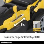 Powerplus POWXG6281 - Tondeuse électrique, coupe 42 cm, jusqu'à 500 m², 2000 W – Image 3