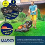Masko Largeur de coupe - Tondeuse sans fil, coupe 33 cm – Image 6
