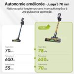 Vactidy France VACTIDY - Aspirateur balai sans fil, 78 kPa, 70 min, 75 dB(A) – Image 2